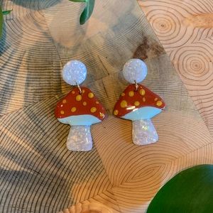 Funky Mushroom Earrings